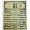 Image 1 : ( 10 ) $2.00 RED SEAL NOTES VF OR BETTER