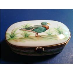 Authentic hand painted porcelain Limoges box signed