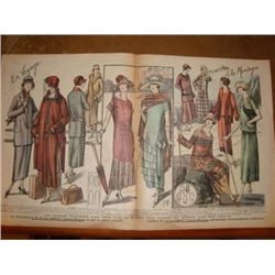 Authentic French Fashion print dated 1924