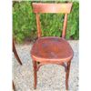 Image 2 : Set of 4 old French Parisian Bistro chairs circa 1920