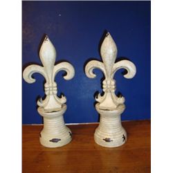 Pair of large French Fleurs de Lys