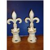 Image 1 : Pair of large French Fleurs de Lys