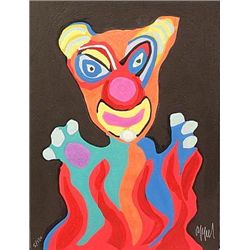 Clown by Karel Appel 31x25 Signed and Numbered