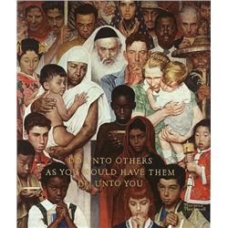 Golden Rule By Norman Rockwell S/N 29x24