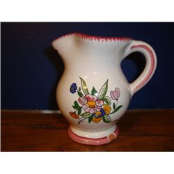 French milk pitcher jug signed by artist Renoleau