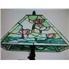 Image 2 : Hand made Lilly Pond Square Lamp (after Tiffany)