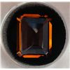 Image 2 : 28.46 CT CITRINE ORANGE RED EMERALD CUT GEMSTONE