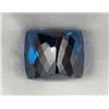 Image 2 : 100 CT TOPAZ LONDON BLUE CUSHION CHECKER BOARD GEMSTONE