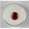 Image 1 : 3.5 CT Ruby Natural Oval Gemstone Type II w/ Cert