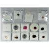 Image 2 : Variety lot of 17 Gemstones Ruby Quartz Opal Tourmaline