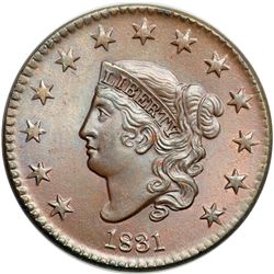 1831 N-3 R1 Small Letters Reverse MS63