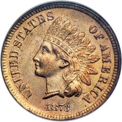 1873 Indian Head 1C NGC MS65RD