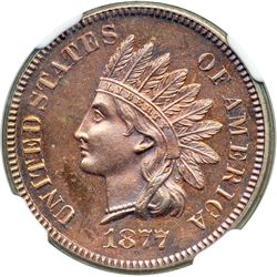1877 Indian Head Cent. NGC PF63