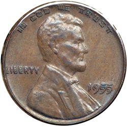 1955 Lincoln 1C. Dbld Die Obv NGC AU58