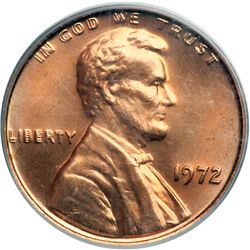 1972 Lincoln 1C. Dbld Die Obv