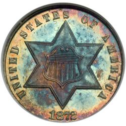 1872 Silver 3C NGC Proof 65