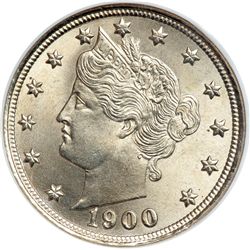 1900 Liberty 5C NGC MS66