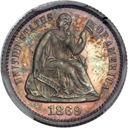 1869 Liberty Seated H10C