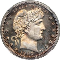 1907 Barber 25C NGC Proof 63