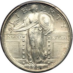 1917 Liberty Standing 25C. Type 1