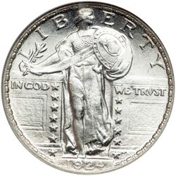 1924 Liberty Standing 25C NGC MS66