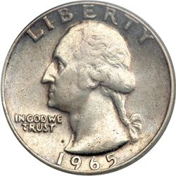 1965 Mint Error Struck On 90% Silver Blank