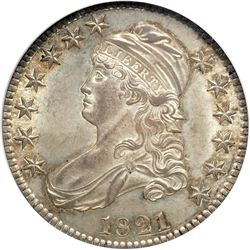 1821 Capped Bust Half O-104 Rarity 1 NGC MS65