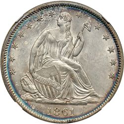 1861 Liberty Seated 50C NGC MS62