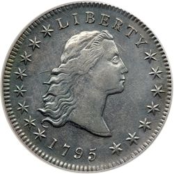 1795 B-5, BB-27 Flowing Hair 3 Leaves Rarity 1 Obverse
