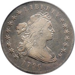 1796 B-3, BB-62 Small Date Small Letters Rarity 8.. PCGS F15