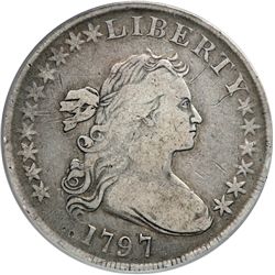 1797 Bust $1. 10 Stars L, 6 R