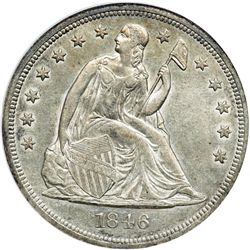 1846 Liberty Seated $1 NGC AU58