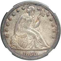 1850-O Liberty Seated $1 NGC AU58