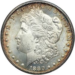 1880-CC Morgan $1. 8 Over Low 7. Rev of 1879