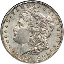 1884-S Morgan $1 NGC AU58