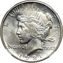 1921 Peace $1 NGC MS65