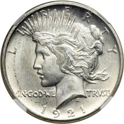 1921 Peace $1 NGC MS65