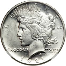 1921 Peace $1 NGC MS64