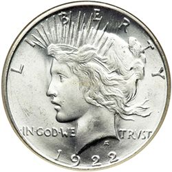 1922-S Peace $1 NGC MS66