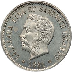 1881 Hawaiian Pattern Five Cents