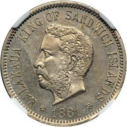 1881 Hawaiian Five Cents NGC graded Unc Details
