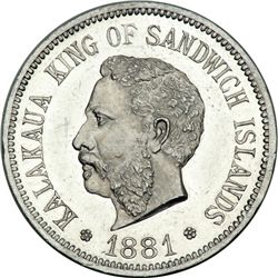 1881 Hawaiian 5C PCGS PF63 DC