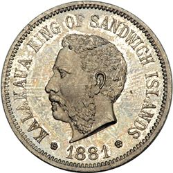 1881 Hawaiian Five Cent Struck In Nickel 7.6 Grams