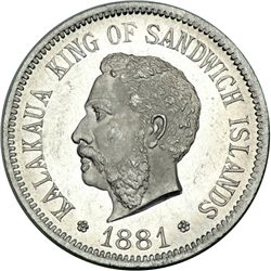 1881 Hawaiian Five Cent Struck In Aluminum 1.5 Grams