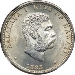1883 Hawaiian 25C NGC MS65