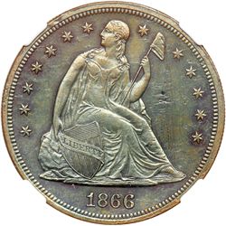 1866 Pattern Dollar Copper Reeded Edge J-541 Pollock-60