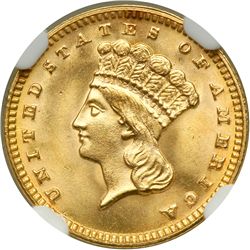 1889 $1 Gold Indian NGC MS66