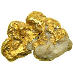 Natural Gold Nugget with embedded crystals, 26.6 gm