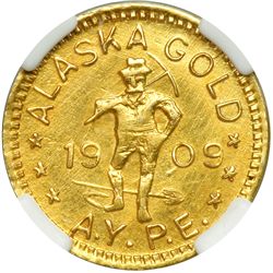 1909 WA Gold 1/4 DWT Alaska-Yukon-Pacific Expo