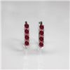 Image 1 : NATURAL 4.00 CTW GARNET EARRINGS .925 STERLING SILVER